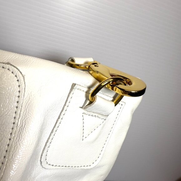 Jas M.B. London White Leather Shoulder and Tote Purse Large - Picture 11 of 16